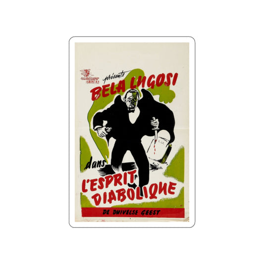 THE INVISIBLE GHOST (BELGIAN) 1941 Movie Poster STICKER Vinyl Die-Cut Decal-White-The Sticker Space