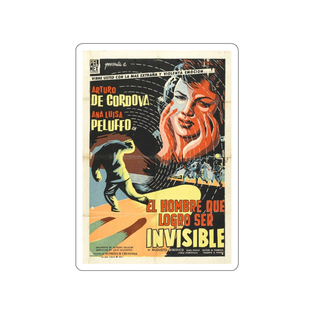 THE INVISIBLE MAN 1958 Movie Poster STICKER Vinyl Die-Cut Decal-White-The Sticker Space