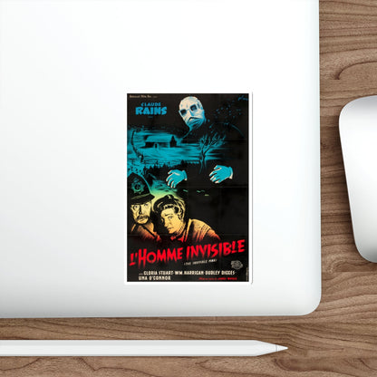 THE INVISIBLE MAN (FRENCH) 1933 Movie Poster STICKER Vinyl Die-Cut Decal-The Sticker Space