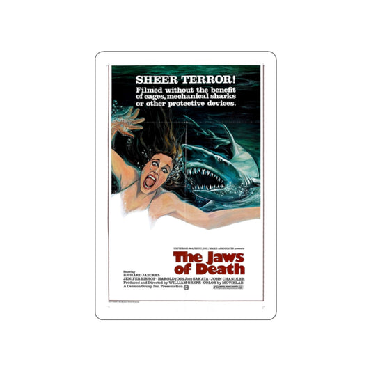 THE JAWS OF DEATH 1976 Movie Poster STICKER Vinyl Die-Cut Decal-White-The Sticker Space