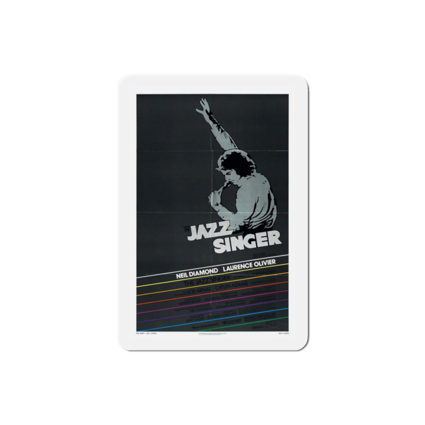 The Jazz Singer 1980 Movie Poster Die-Cut Magnet-2" x 2"-The Sticker Space