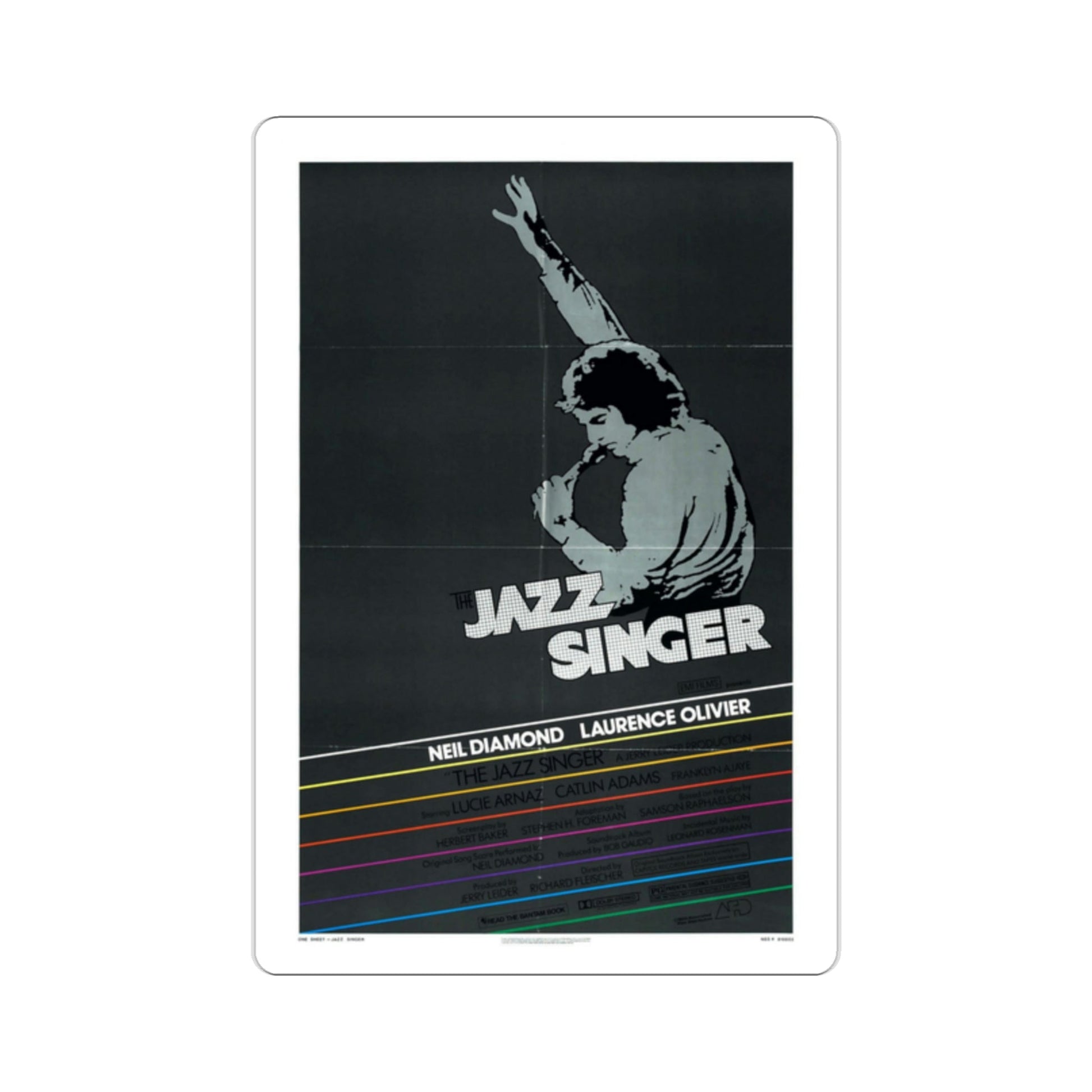 The Jazz Singer 1980 Movie Poster STICKER Vinyl Die-Cut Decal-2 Inch-The Sticker Space