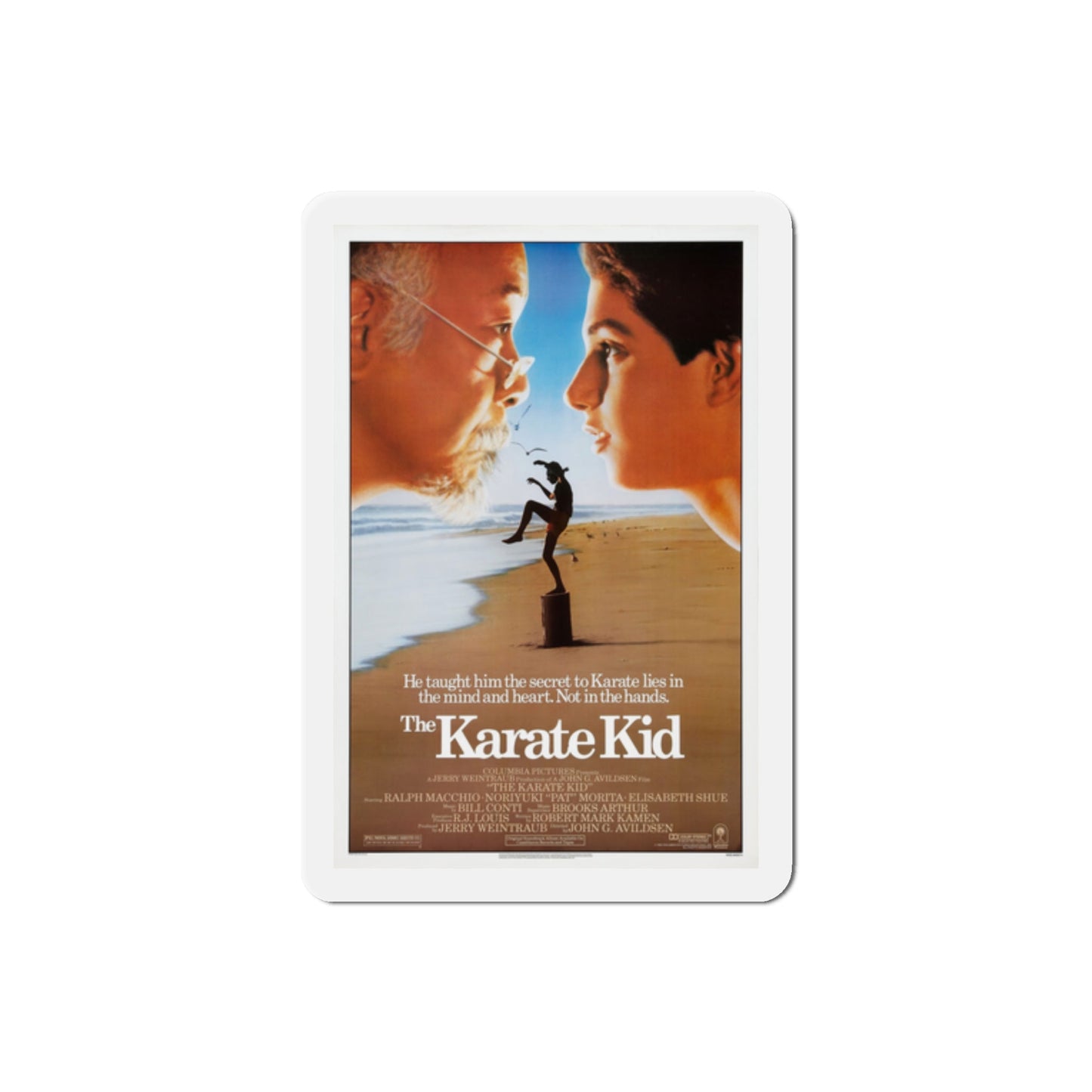 The Karate Kid 1984 Movie Poster Die-Cut Magnet-2" x 2"-The Sticker Space