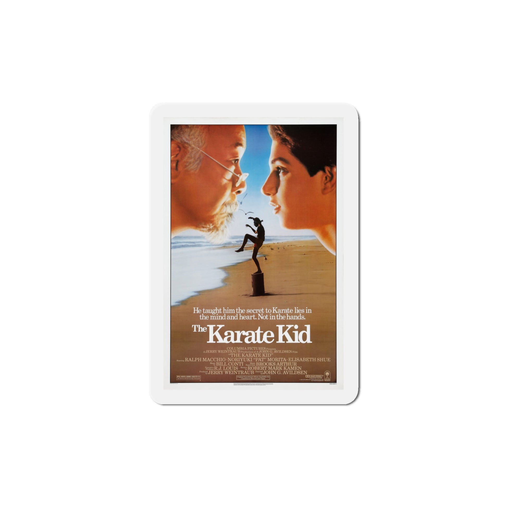 The Karate Kid 1984 Movie Poster Die-Cut Magnet-5" x 5"-The Sticker Space