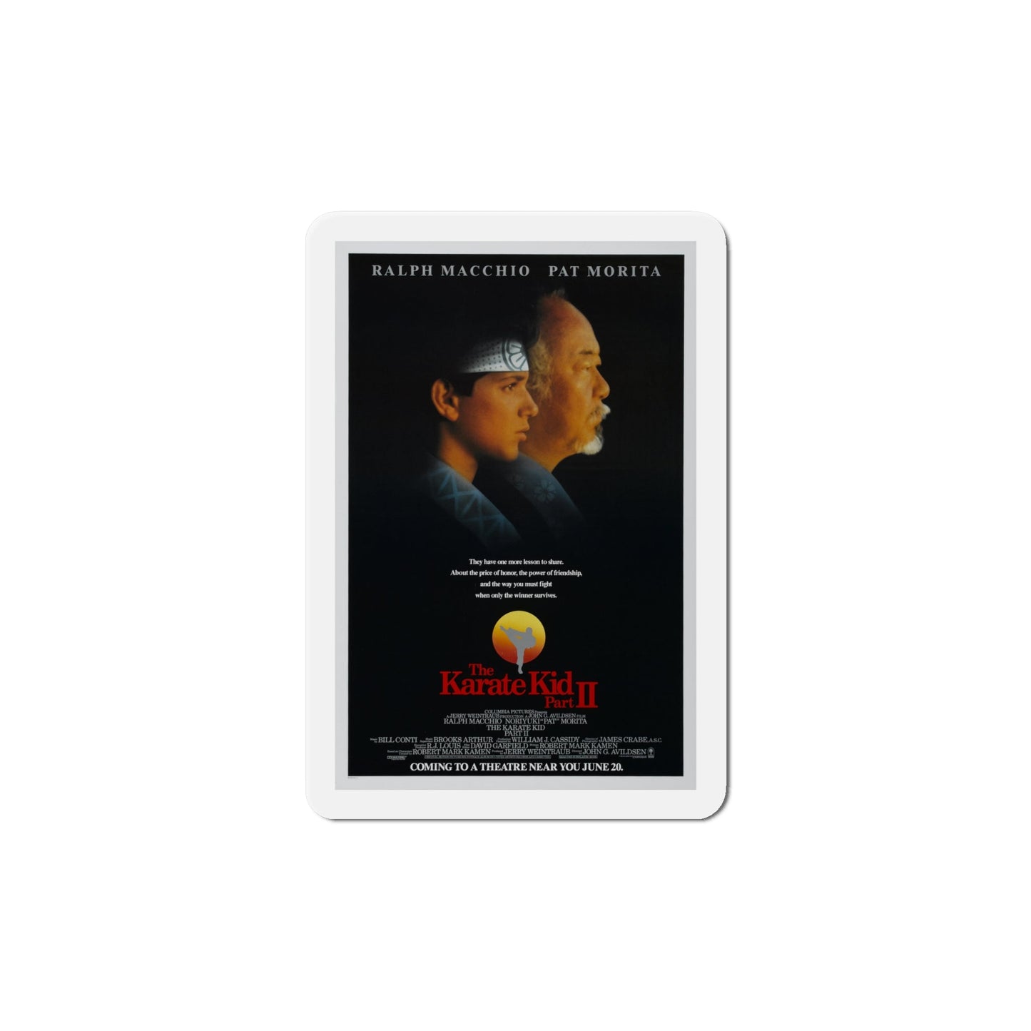 The Karate Kid Part II 1986 Movie Poster Die-Cut Magnet-6 × 6"-The Sticker Space