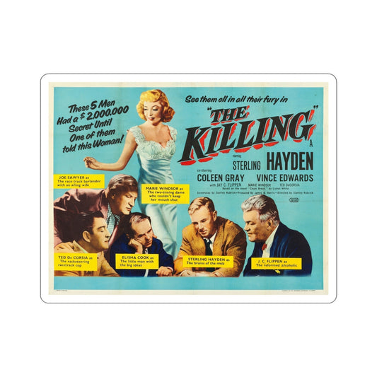 The Killing 1956 v2 Movie Poster STICKER Vinyl Die-Cut Decal-6 Inch-The Sticker Space