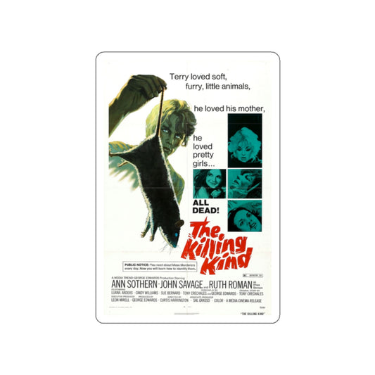 THE KILLING KIND 1973 Movie Poster STICKER Vinyl Die-Cut Decal-White-The Sticker Space