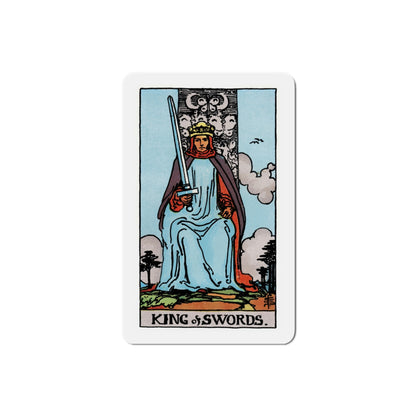The King of Swords (Tarot Card) Die-Cut Magnet-3 Inch-The Sticker Space