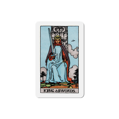 The King of Swords (Tarot Card) Die-Cut Magnet-4 Inch-The Sticker Space