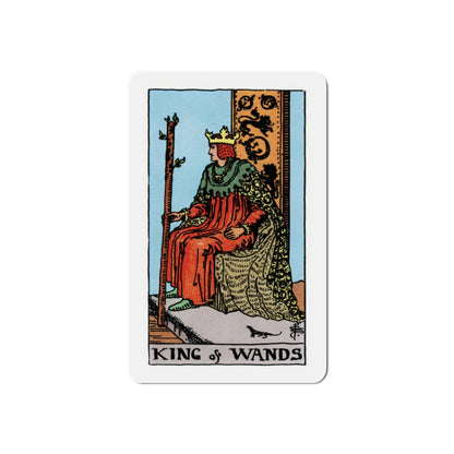 The King of Wands (Tarot Card) Die-Cut Magnet-2 Inch-The Sticker Space