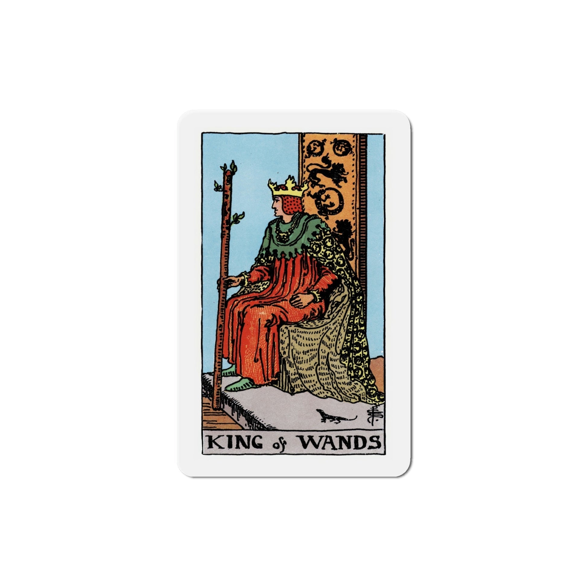 The King of Wands (Tarot Card) Die-Cut Magnet-6 Inch-The Sticker Space