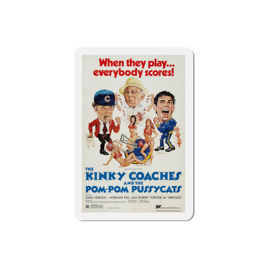 The Kinky Coaches and the Pom Pom Pussycats 1981 Movie Poster Die-Cut Magnet-2" x 2"-The Sticker Space