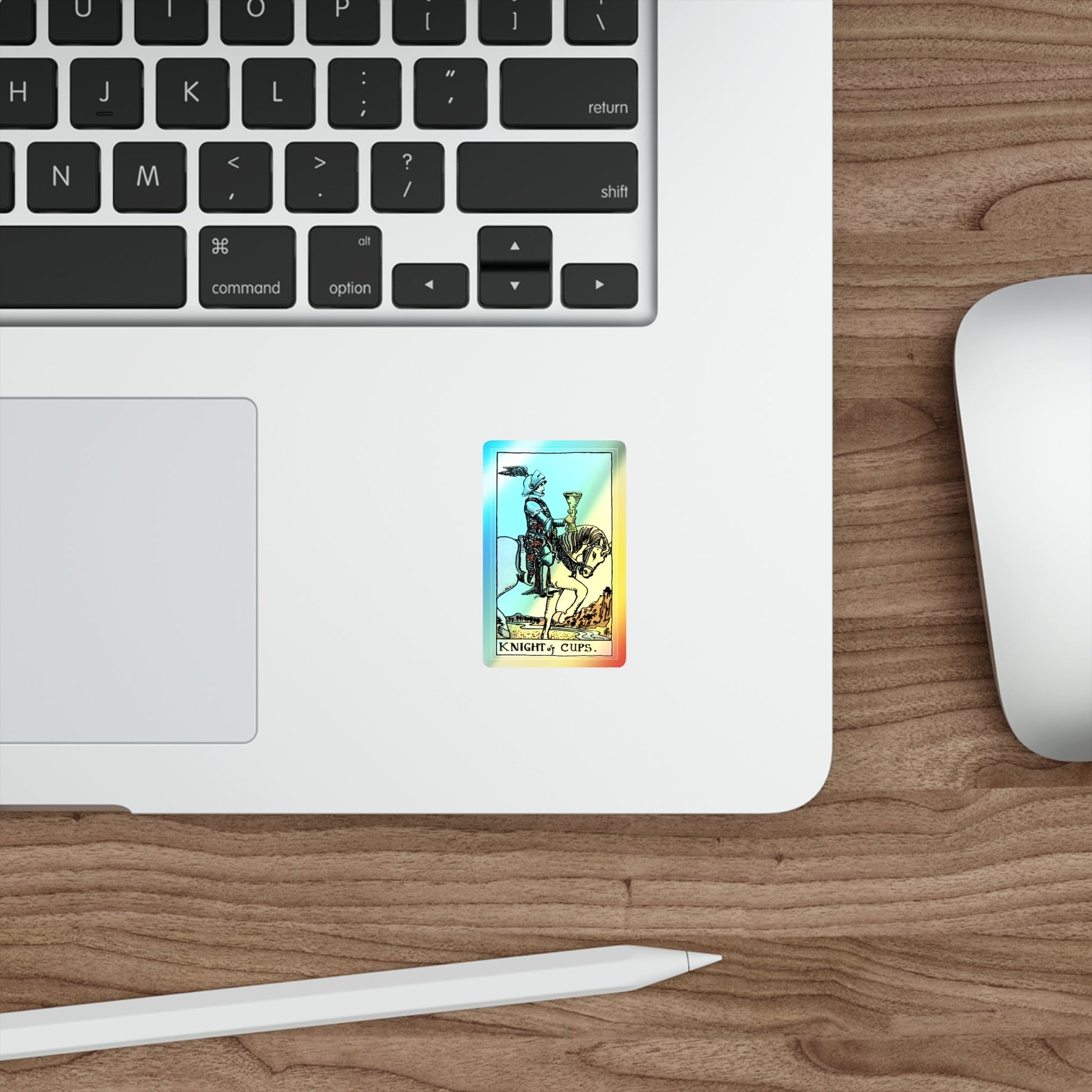 The Knight of Cups (Tarot Card) Holographic STICKER Die-Cut Vinyl Decal-The Sticker Space