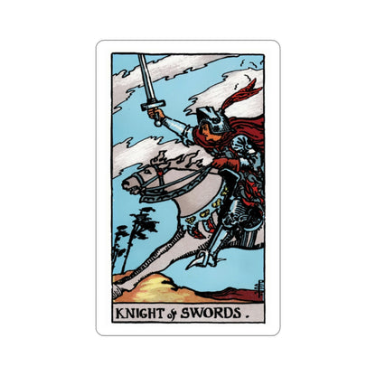 The Knight of Swords (Rider Waite Tarot Deck) STICKER Vinyl Die-Cut Decal-2 Inch-The Sticker Space