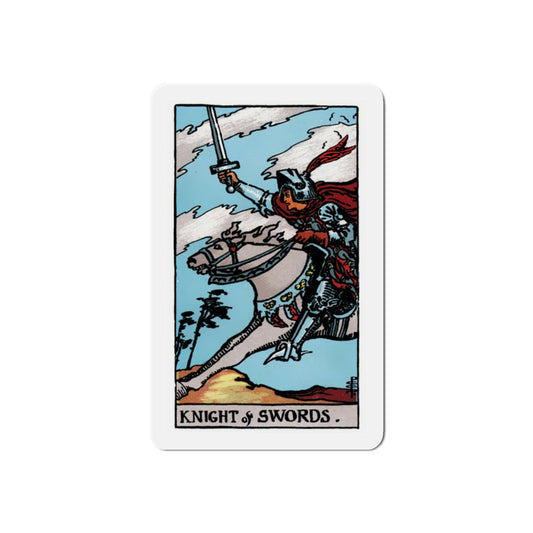The Knight of Swords (Tarot Card) Die-Cut Magnet-2 Inch-The Sticker Space