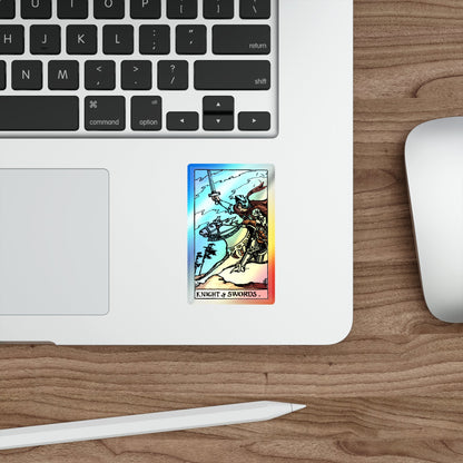 The Knight of Swords (Tarot Card) Holographic STICKER Die-Cut Vinyl Decal-The Sticker Space