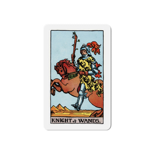 The Knight of Wands (Tarot Card) Die-Cut Magnet-2 Inch-The Sticker Space