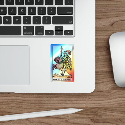The Knight of Wands (Tarot Card) Holographic STICKER Die-Cut Vinyl Decal-The Sticker Space