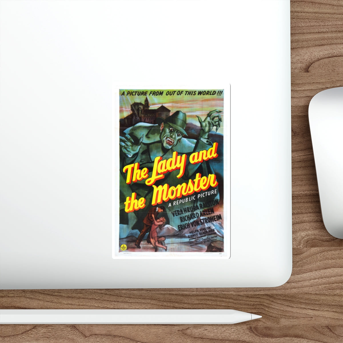 THE LADY AND THE MONSTER 1944 Movie Poster STICKER Vinyl Die-Cut Decal-The Sticker Space