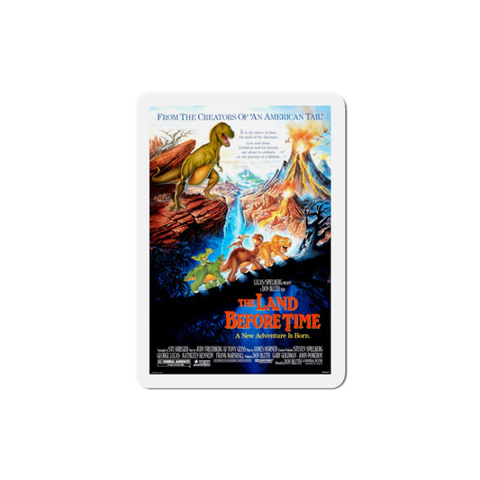 The Land Before Time 1988 Movie Poster Die-Cut Magnet-3" x 3"-The Sticker Space