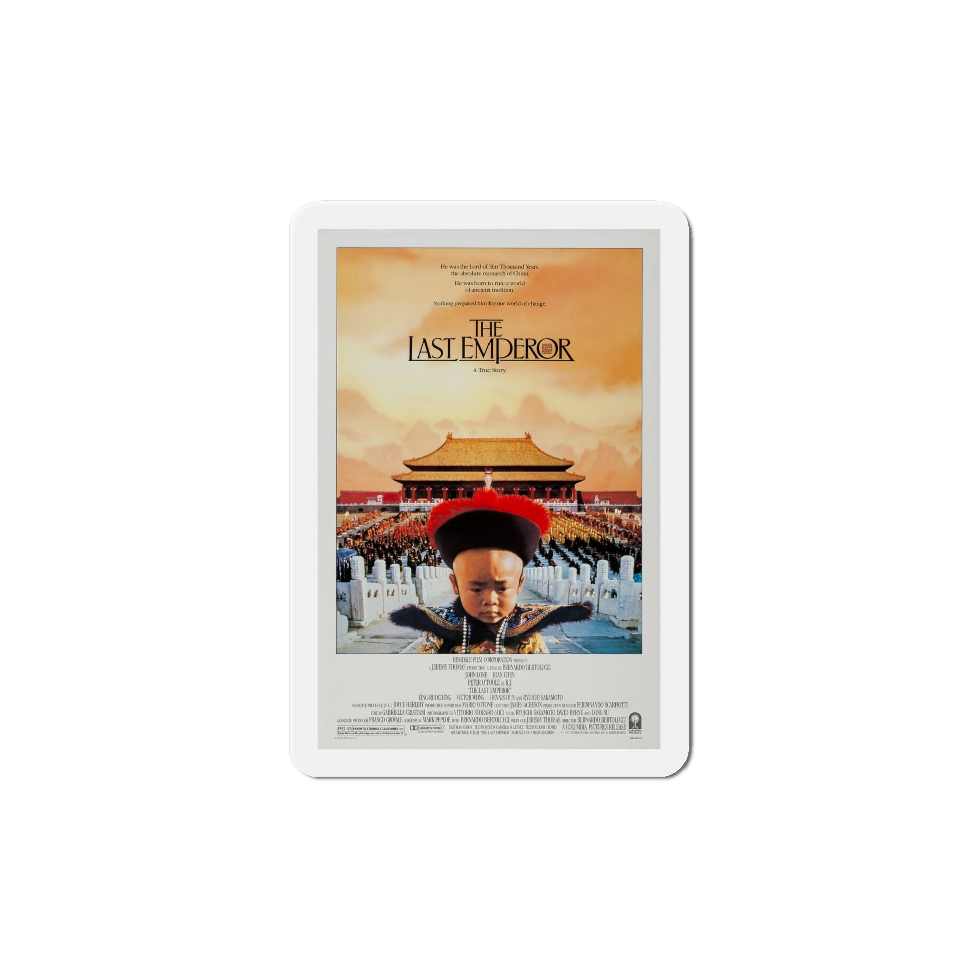 The Last Emperor 1987 Movie Poster Die-Cut Magnet-6 × 6"-The Sticker Space