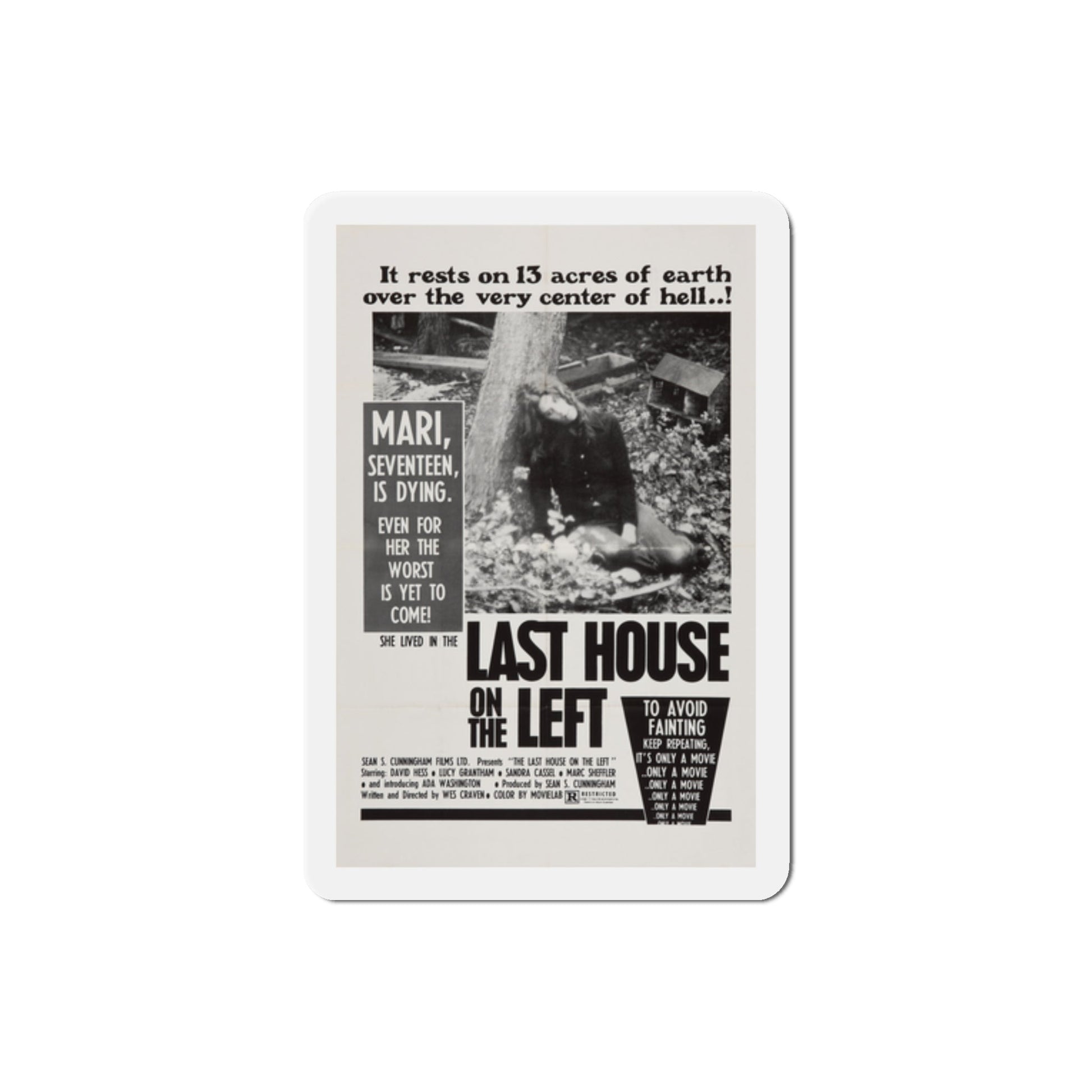 The Last House on the Left 1972 Movie Poster Die-Cut Magnet-2 Inch-The Sticker Space
