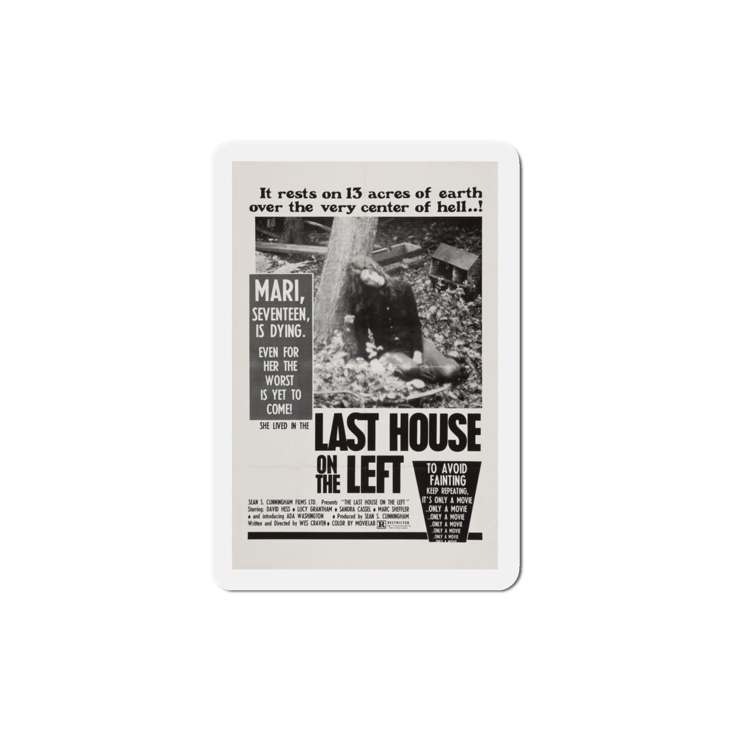 The Last House on the Left 1972 Movie Poster Die-Cut Magnet-3 Inch-The Sticker Space