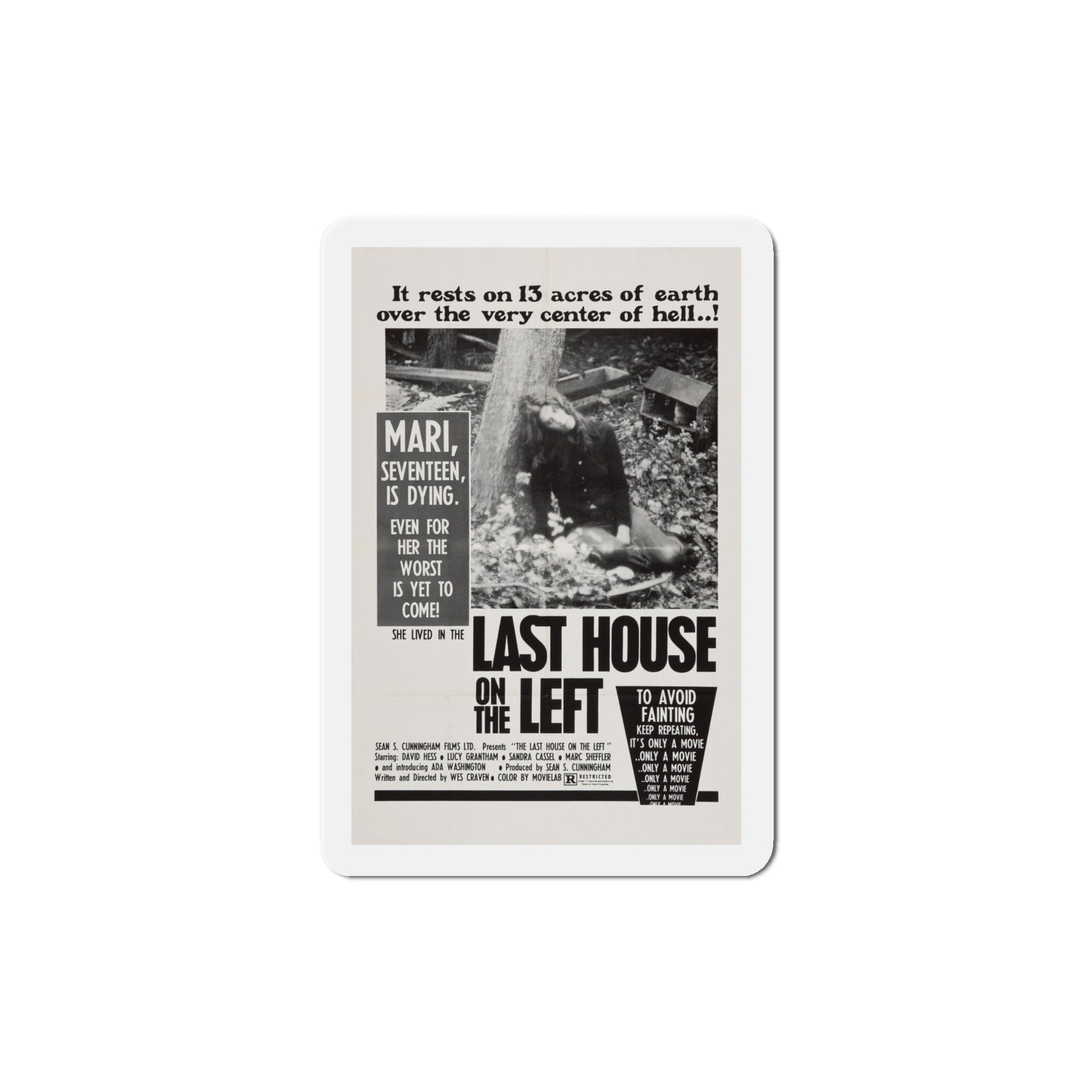 The Last House on the Left 1972 Movie Poster Die-Cut Magnet-4 Inch-The Sticker Space