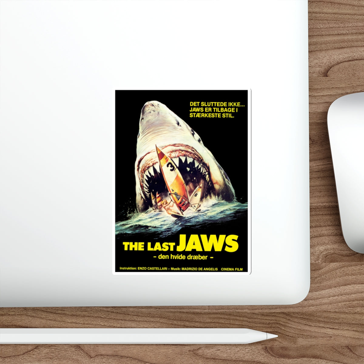 THE LAST JAWS (DANISH) 1981 Movie Poster STICKER Vinyl Die-Cut Decal-The Sticker Space