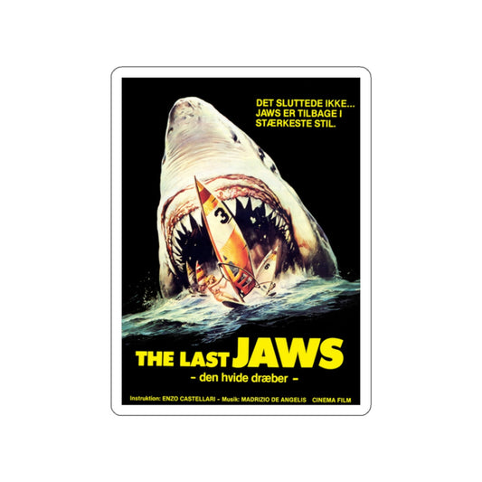 THE LAST JAWS (DANISH) 1981 Movie Poster STICKER Vinyl Die-Cut Decal-White-The Sticker Space