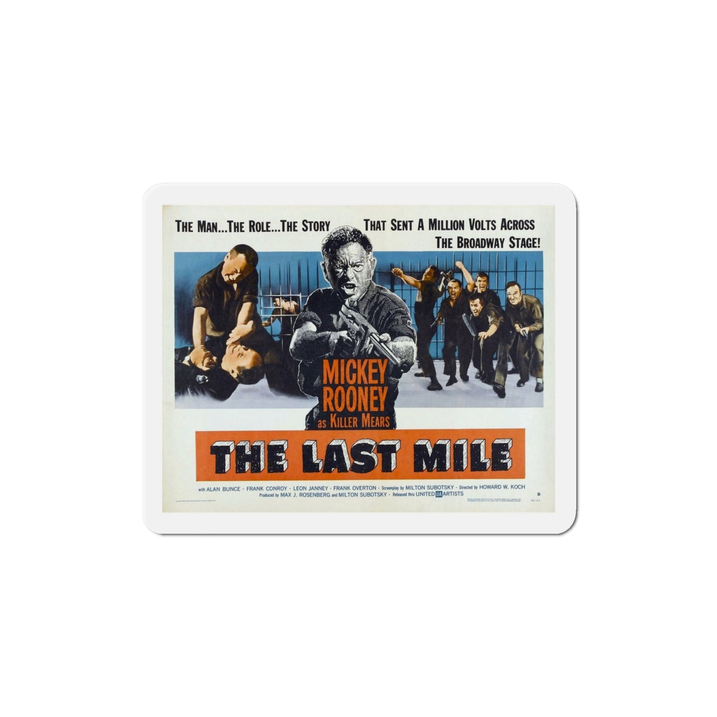 The Last Mile 1959 Movie Poster Die-Cut Magnet-4 Inch-The Sticker Space