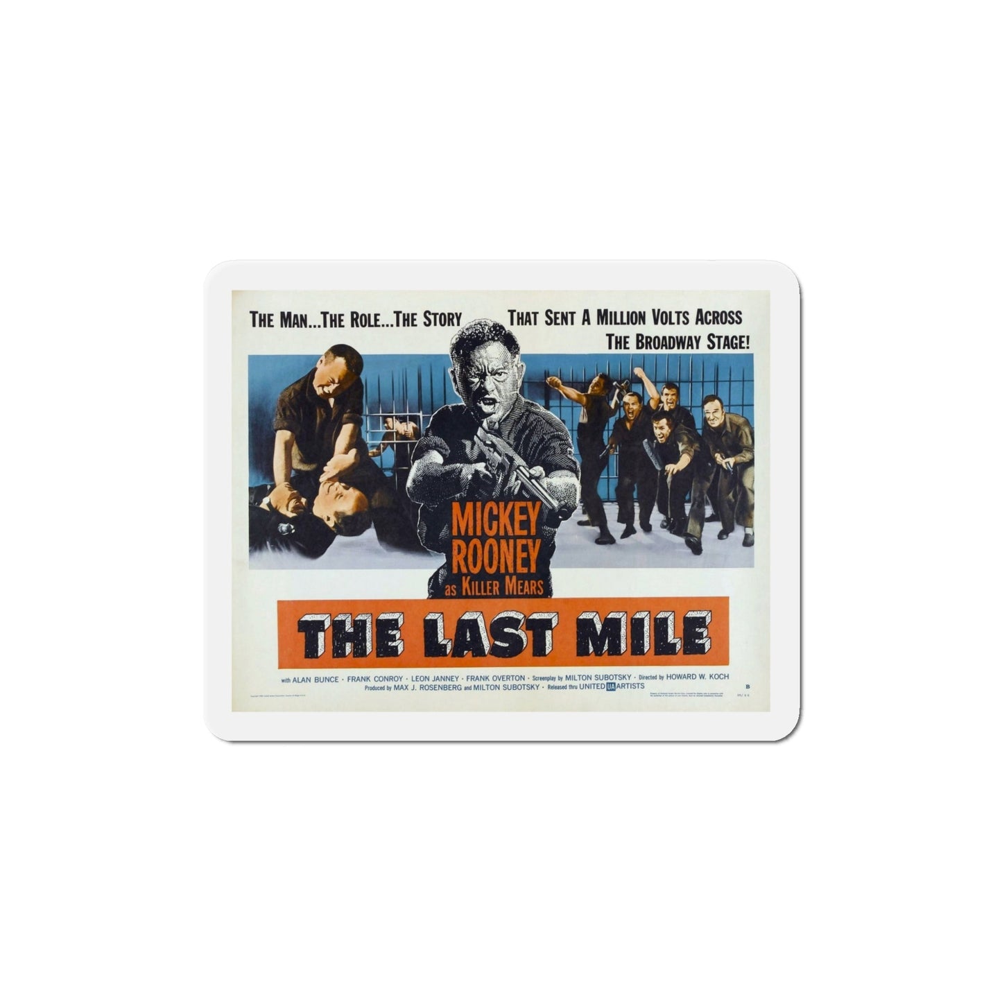 The Last Mile 1959 Movie Poster Die-Cut Magnet-5 Inch-The Sticker Space