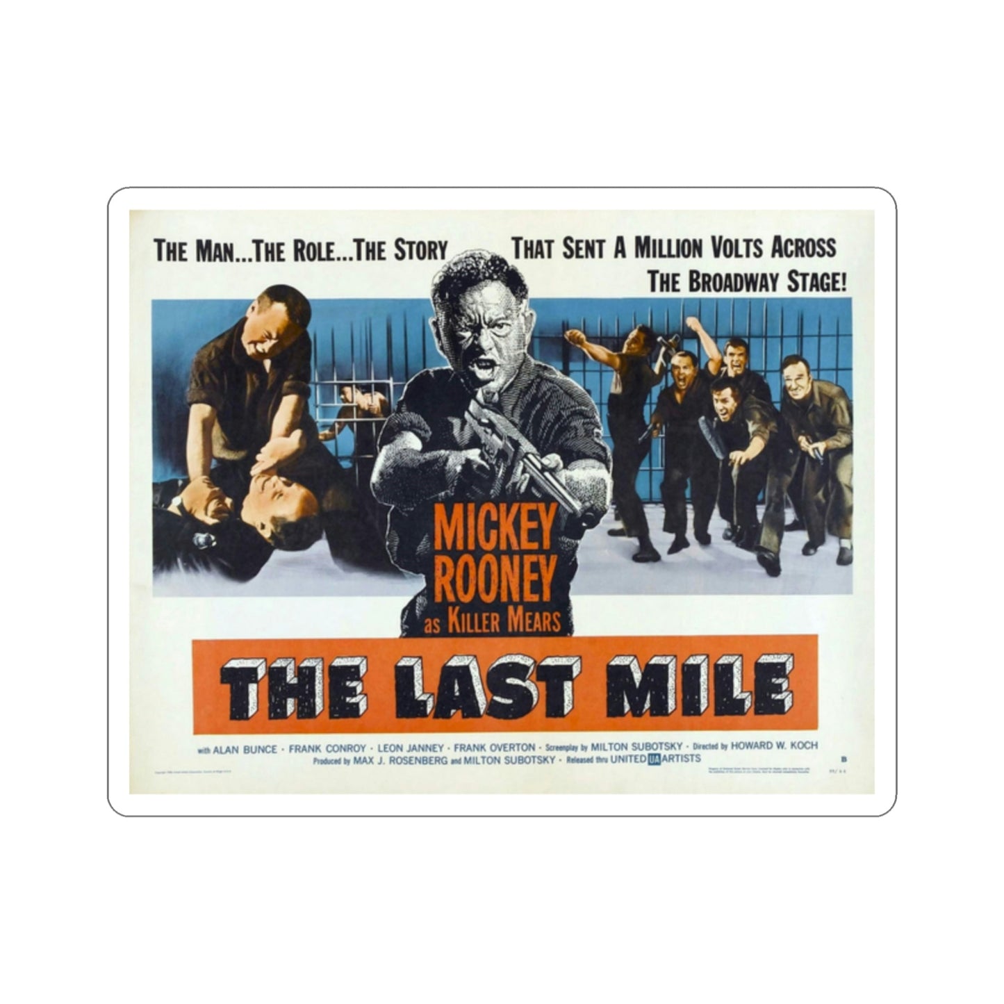 The Last Mile 1959 Movie Poster STICKER Vinyl Die-Cut Decal-2 Inch-The Sticker Space