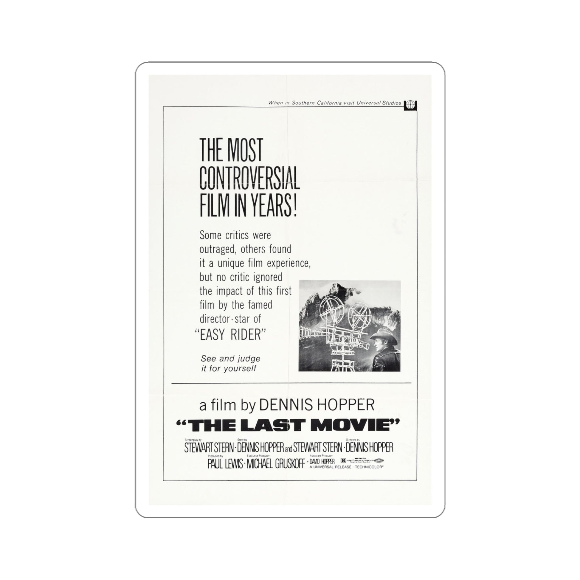 The Last Movie 1971 Movie Poster STICKER Vinyl Die-Cut Decal-4 Inch-The Sticker Space