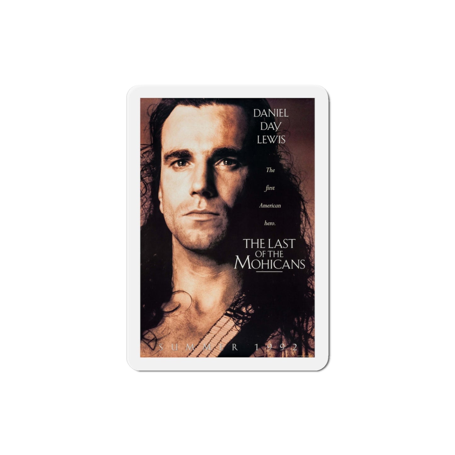 The Last of the Mohicans 1992 Movie Poster Die-Cut Magnet-3" x 3"-The Sticker Space