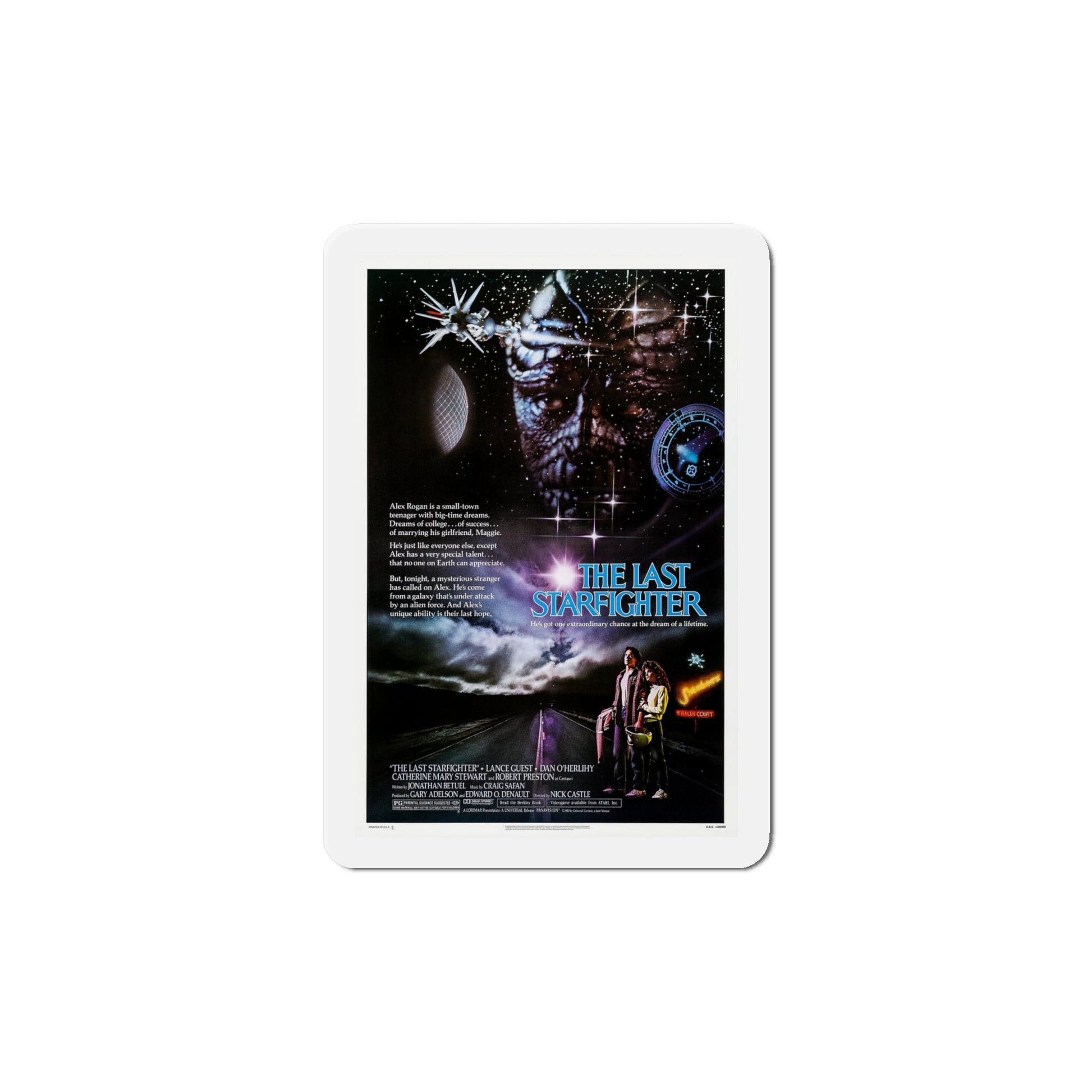 The Last Starfighter 1984 Movie Poster Die-Cut Magnet-6 × 6"-The Sticker Space