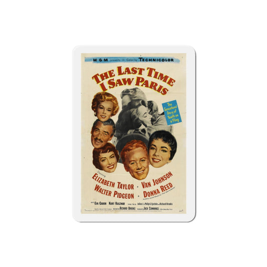 The Last Time I Saw Paris 1954 Movie Poster Die-Cut Magnet-2 Inch-The Sticker Space