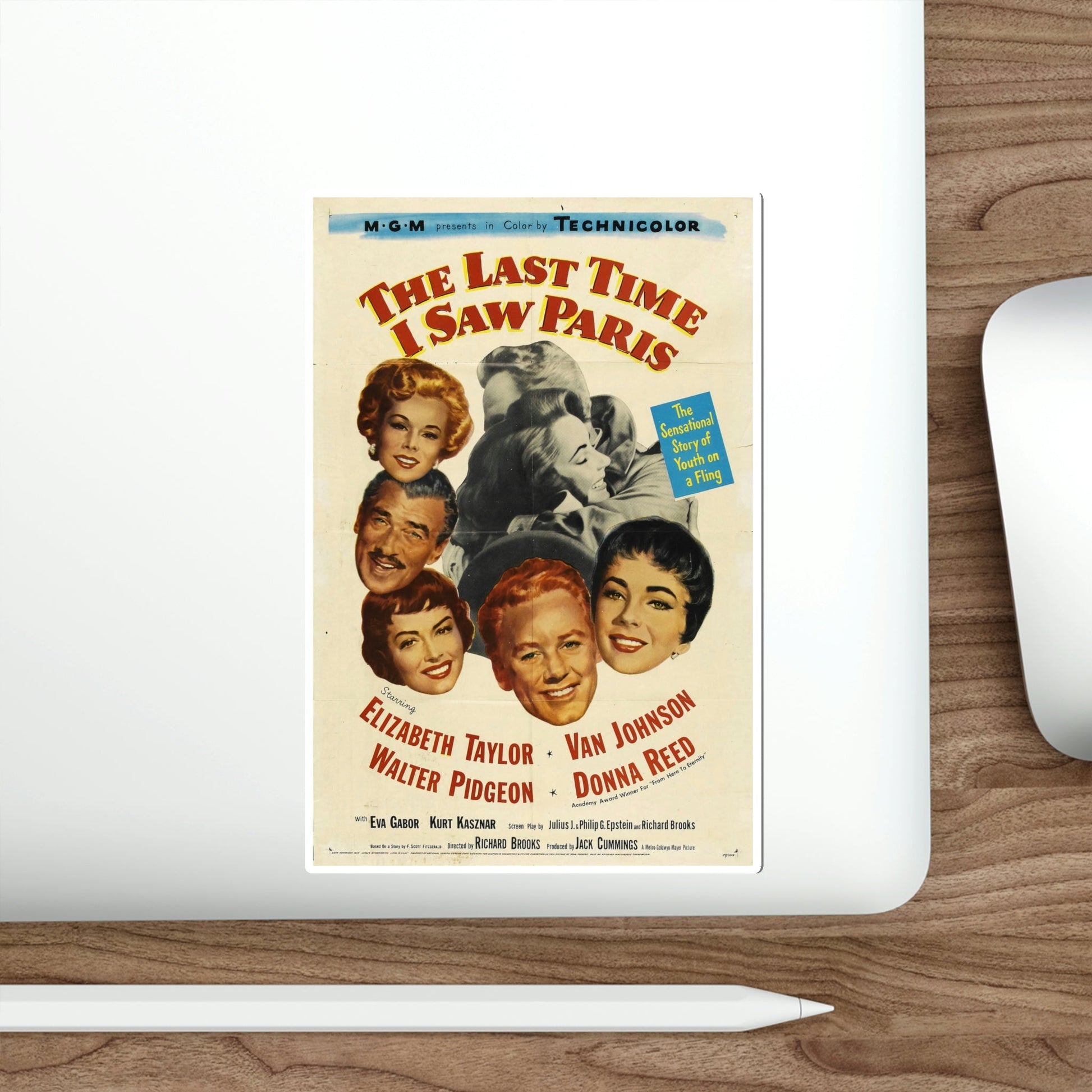 The Last Time I Saw Paris 1954 Movie Poster STICKER Vinyl Die-Cut Decal-The Sticker Space
