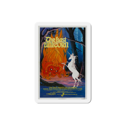 The Last Unicorn 1982 Movie Poster Die-Cut Magnet-2" x 2"-The Sticker Space