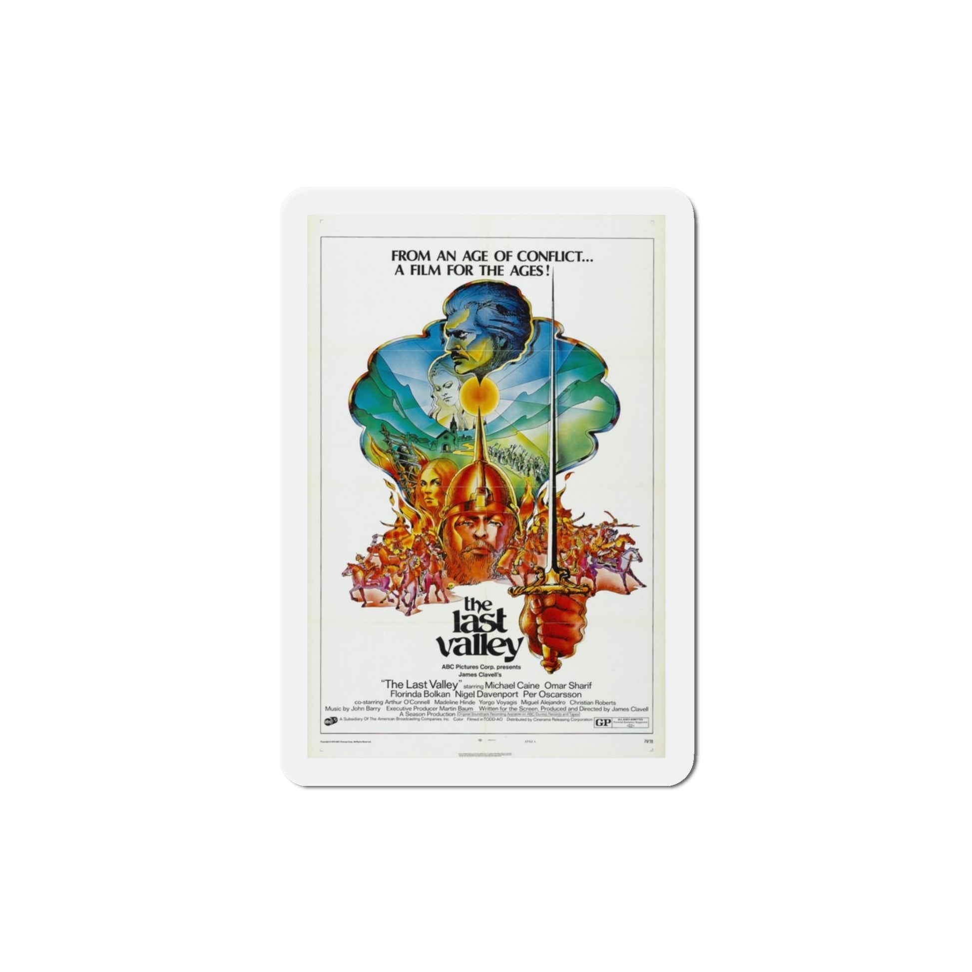 The Last Valley 1971 Movie Poster Die-Cut Magnet-3 Inch-The Sticker Space