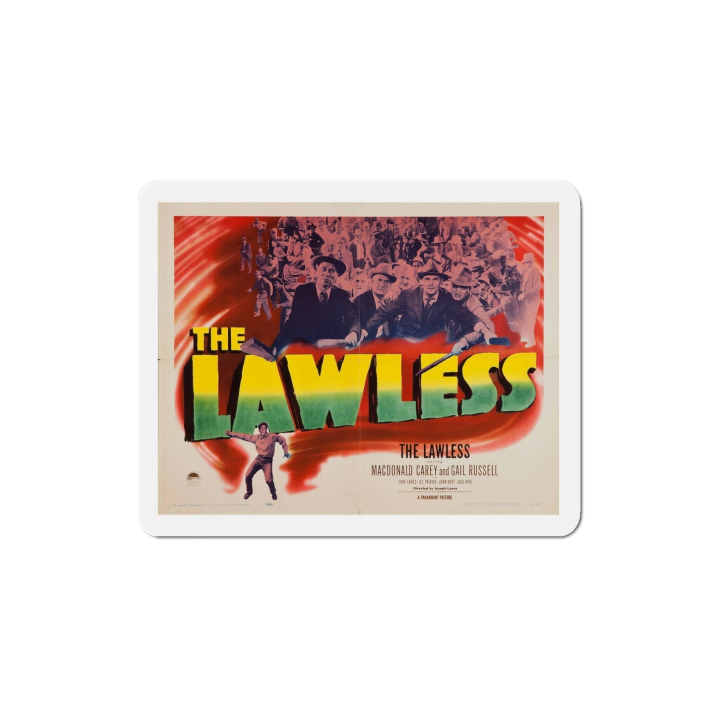 The Lawless 1950 Movie Poster Die-Cut Magnet-3 Inch-The Sticker Space