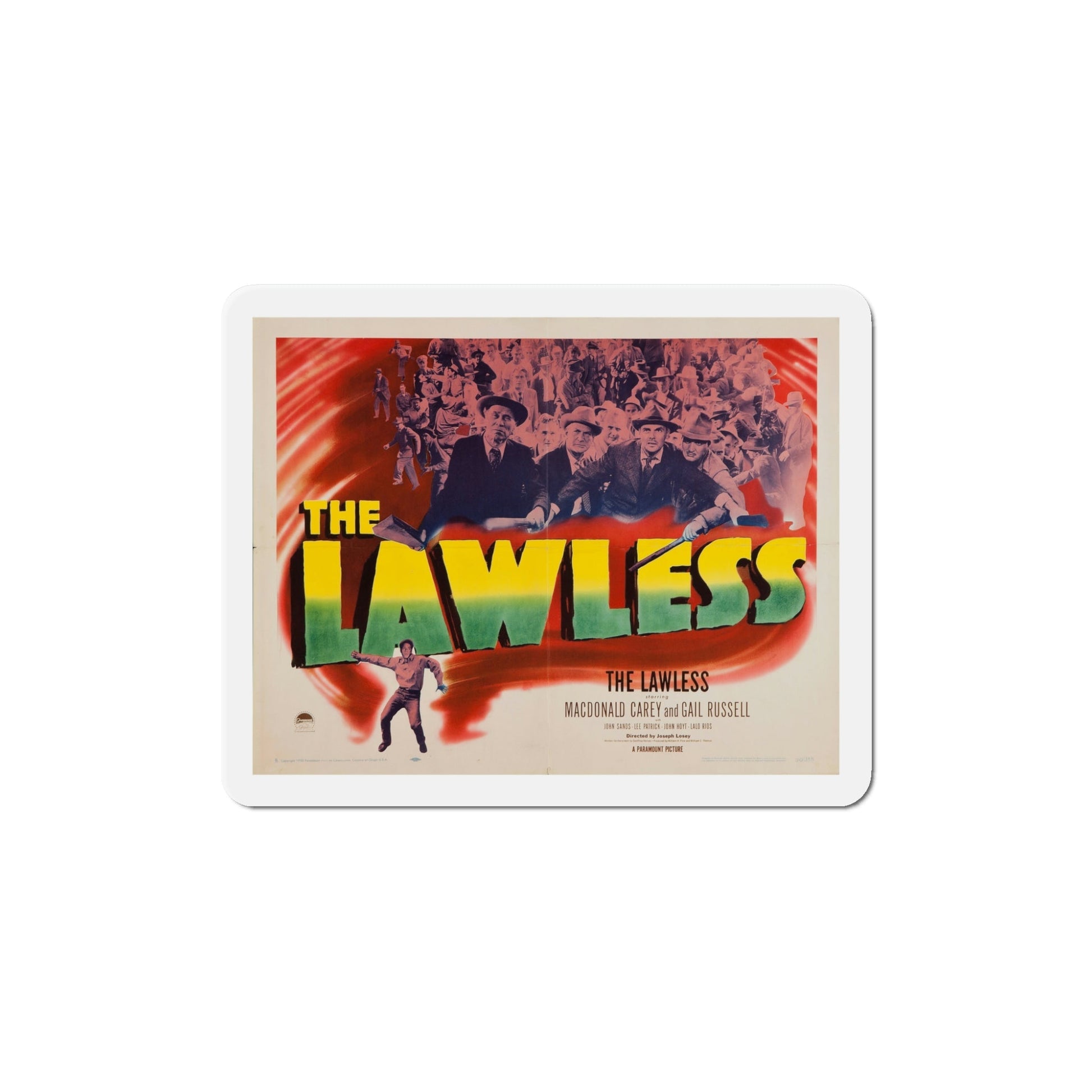 The Lawless 1950 Movie Poster Die-Cut Magnet-5 Inch-The Sticker Space