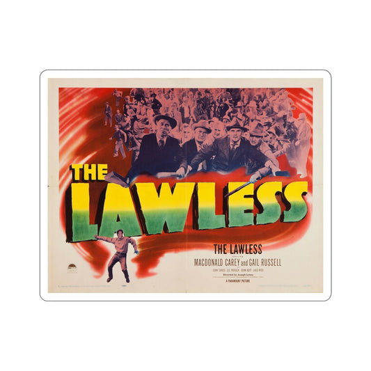 The Lawless 1950 Movie Poster STICKER Vinyl Die-Cut Decal-6 Inch-The Sticker Space