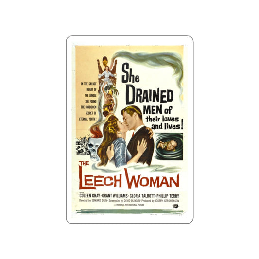 THE LEECH WOMAN 1960 Movie Poster STICKER Vinyl Die-Cut Decal-White-The Sticker Space