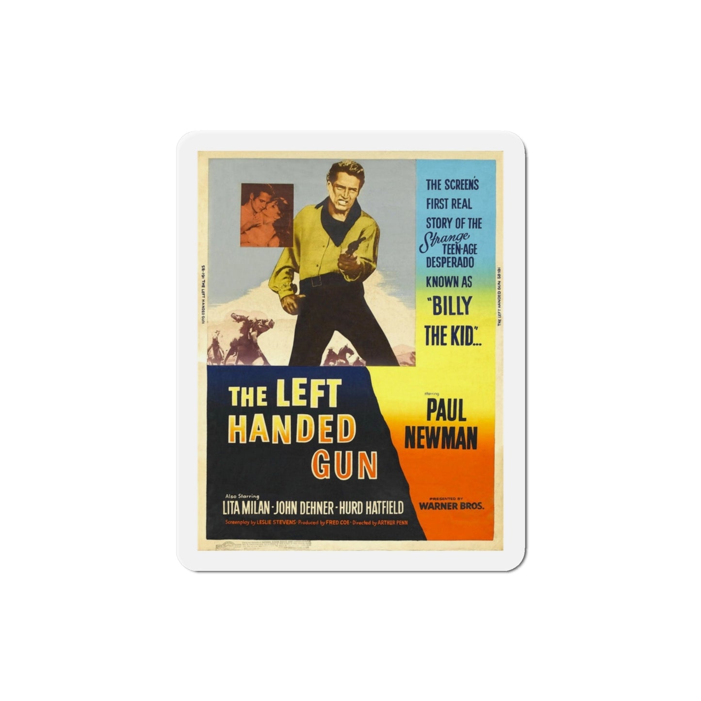 The Left Handed Gun 1958 Movie Poster Die-Cut Magnet-3 Inch-The Sticker Space
