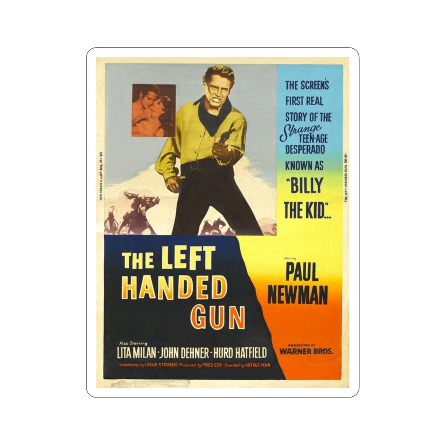 The Left Handed Gun 1958 Movie Poster STICKER Vinyl Die-Cut Decal-2 Inch-The Sticker Space
