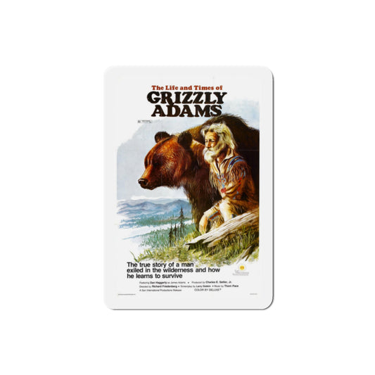 The Life and Times of Grizzly Adams 1974 Movie Poster Die-Cut Magnet-2" x 2"-The Sticker Space