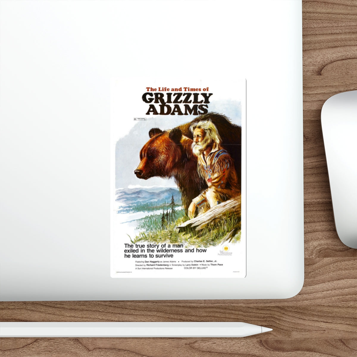 The Life and Times of Grizzly Adams 1974 STICKER Vinyl Die-Cut Decal-The Sticker Space
