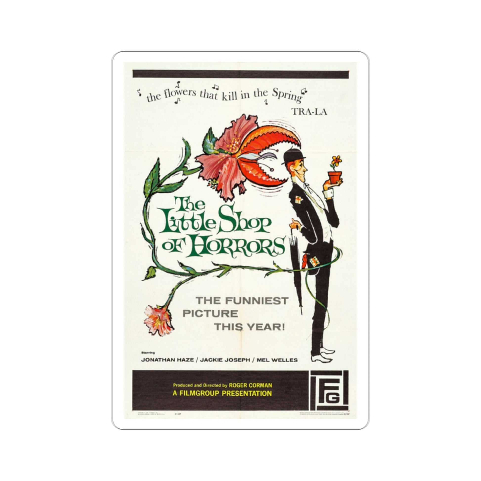 The Little Shop of Horrors 1960 Movie Poster STICKER Vinyl Die-Cut Decal-2 Inch-The Sticker Space
