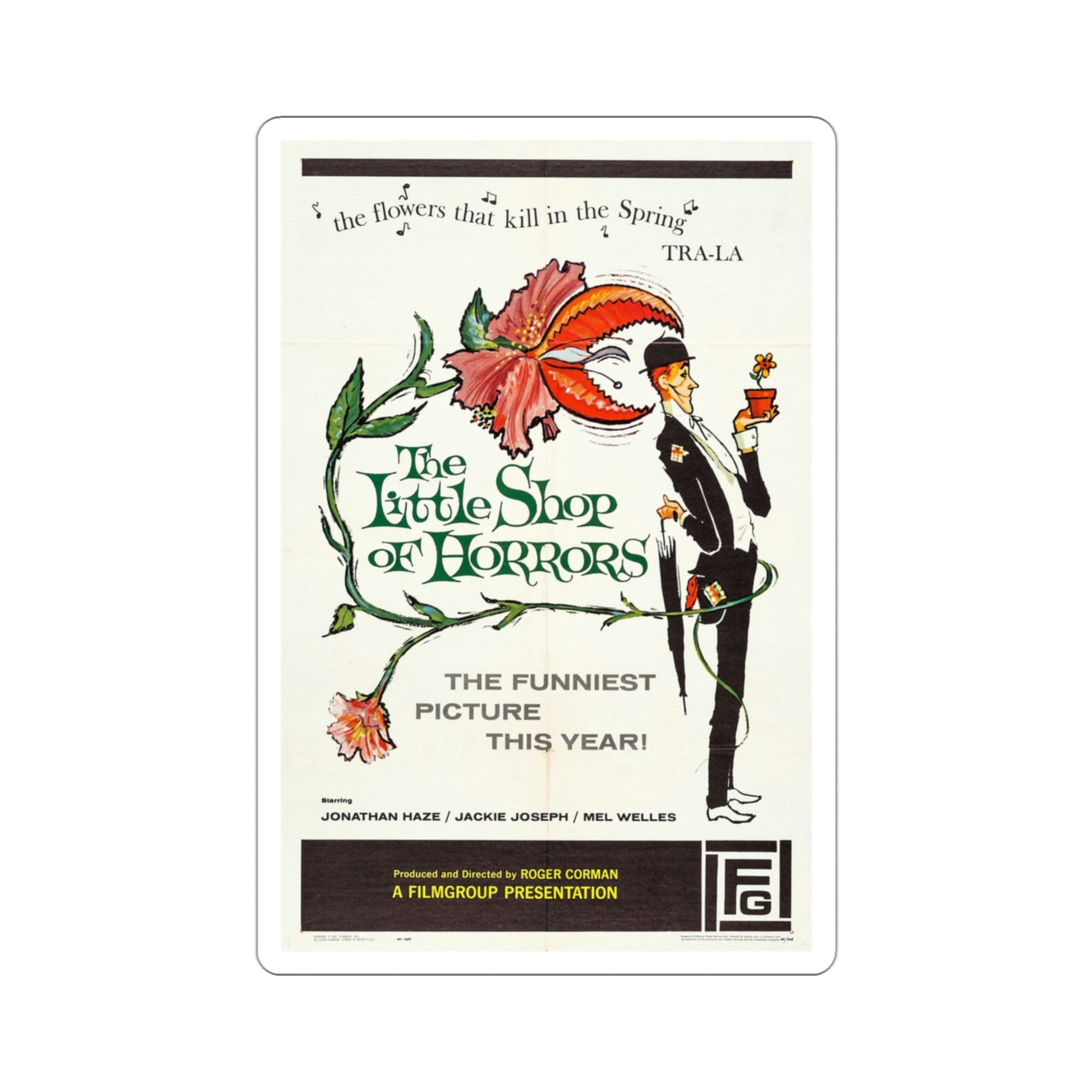 The Little Shop of Horrors 1960 Movie Poster STICKER Vinyl Die-Cut Decal-3 Inch-The Sticker Space